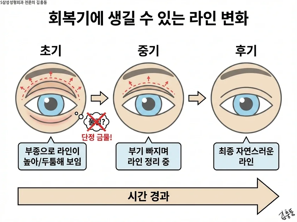 회복기에 생길 수 있는 라인 변화