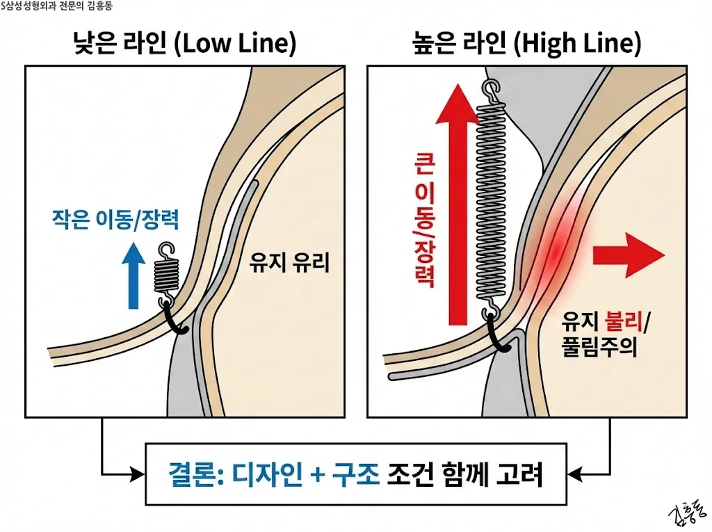 라인 높이와 유지의 관계
