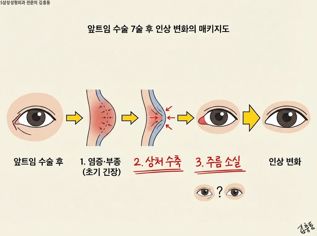 앞트임 후 변화가 생기는 기전 요약