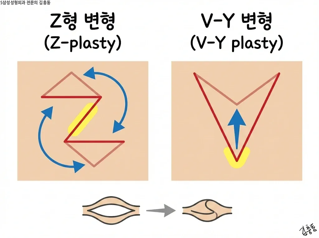 복원에서 사용될 수 있는 피판 개념