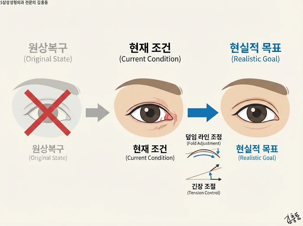 앞트임 복원 목표 설정