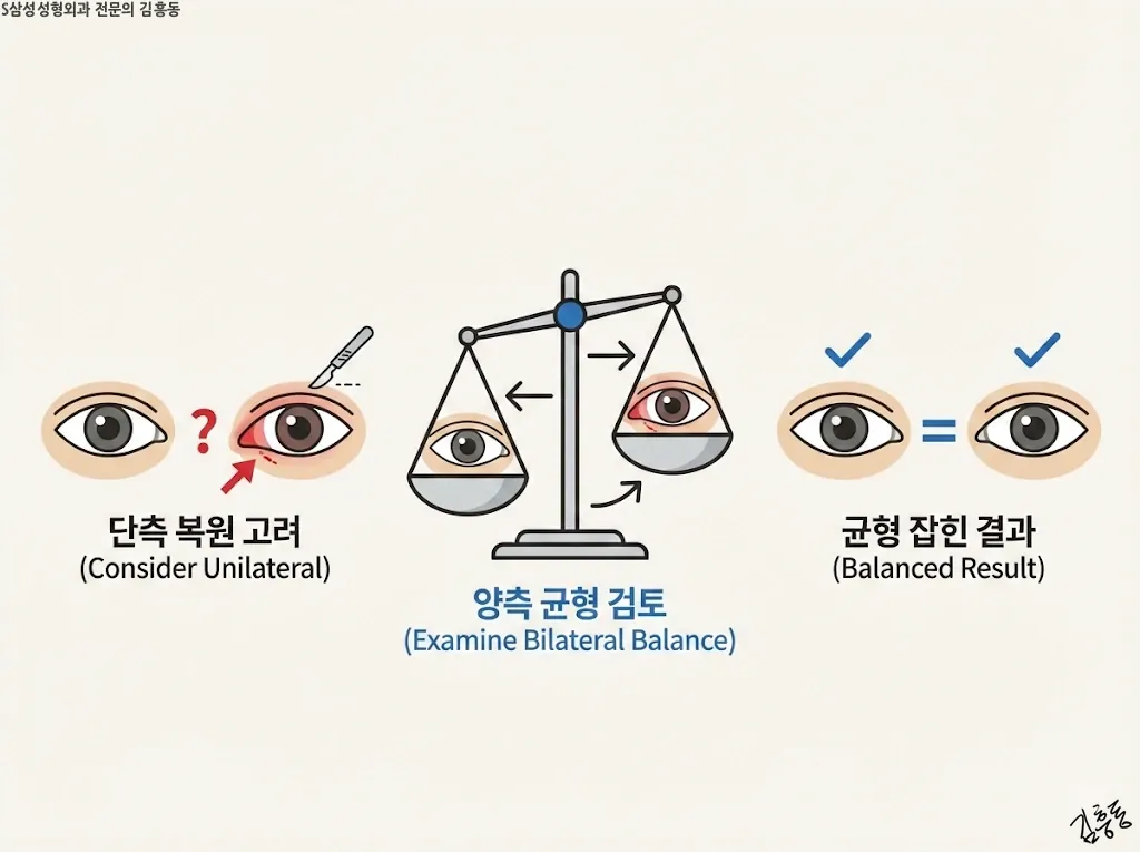 단측 복원과 양측 균형 고려