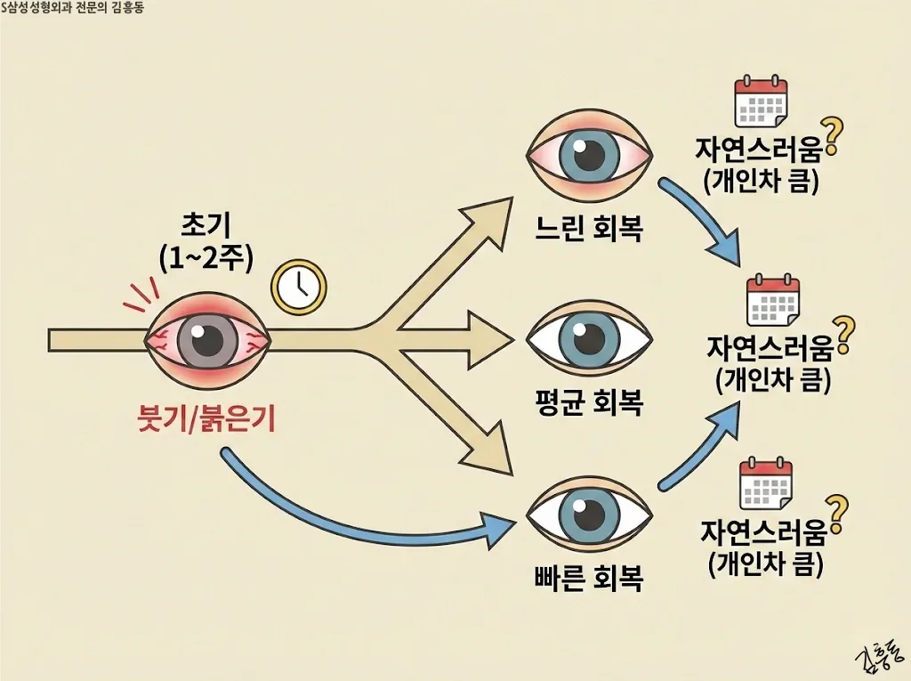 자연스러워지는 시점의 개인차