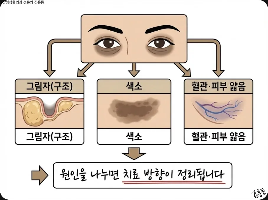 눈밑이 어두워 보이는 원인 분류
