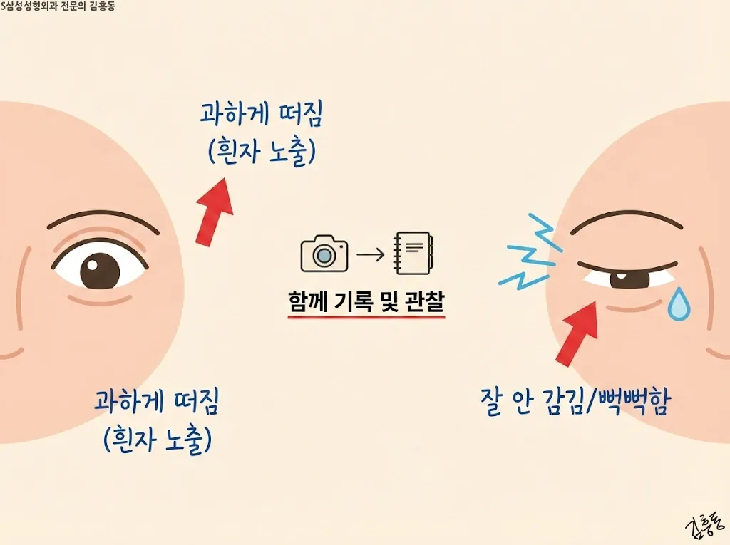 떠 보이는 인상과 동반 증상 포인트
