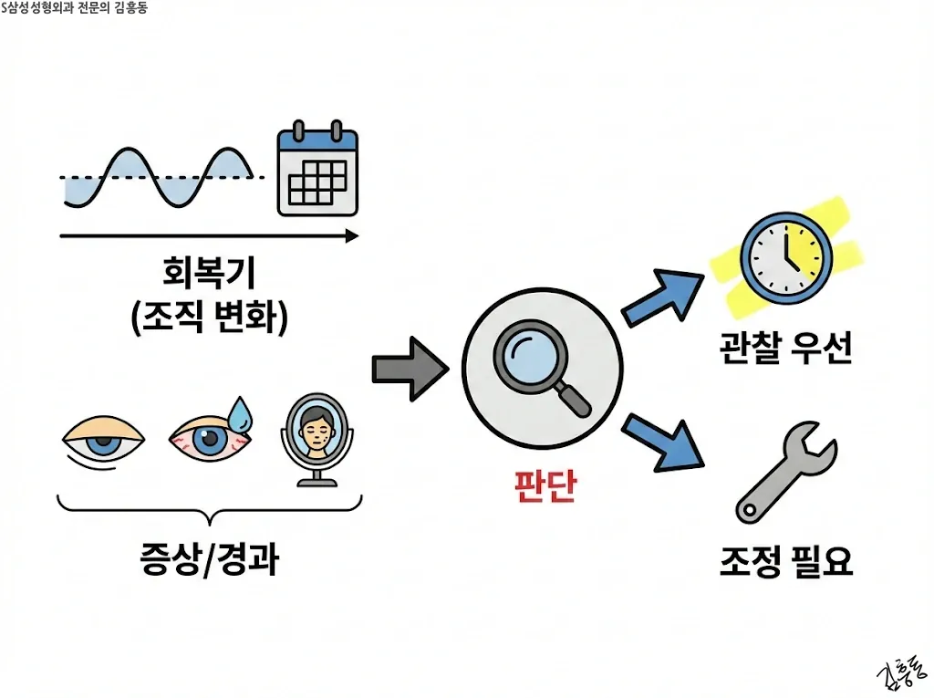관찰 후 조정 논의로 이어지는 흐름