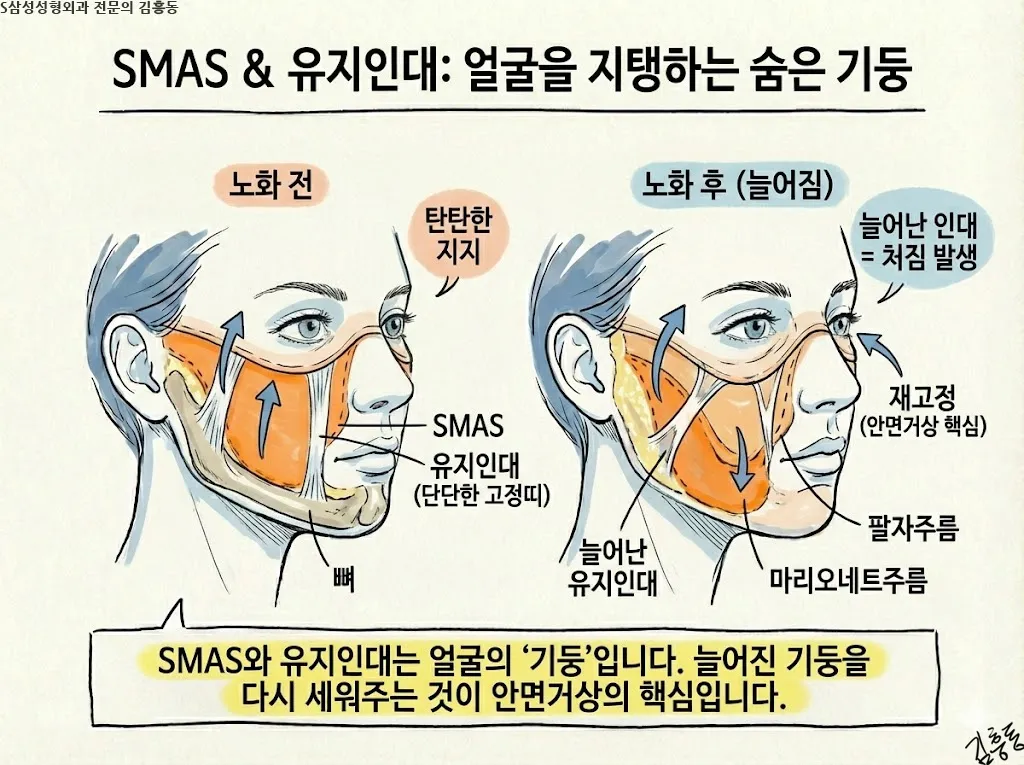 대구안면거상은 무엇을 당기는 수술인가 — 피부와 깊은층의 역할 구분