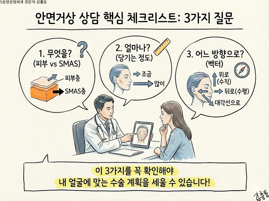 대구안면거상은 무엇을 당기는 수술인가 — 피부와 깊은층의 역할 구분