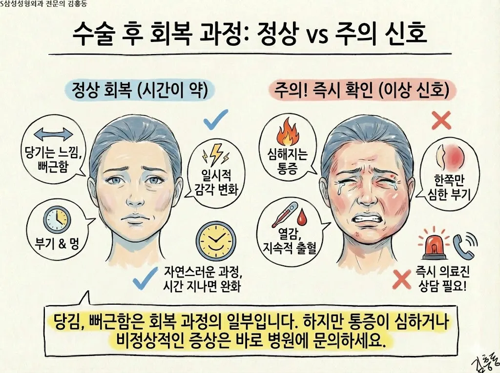 대구안면거상은 무엇을 당기는 수술인가 — 피부와 깊은층의 역할 구분