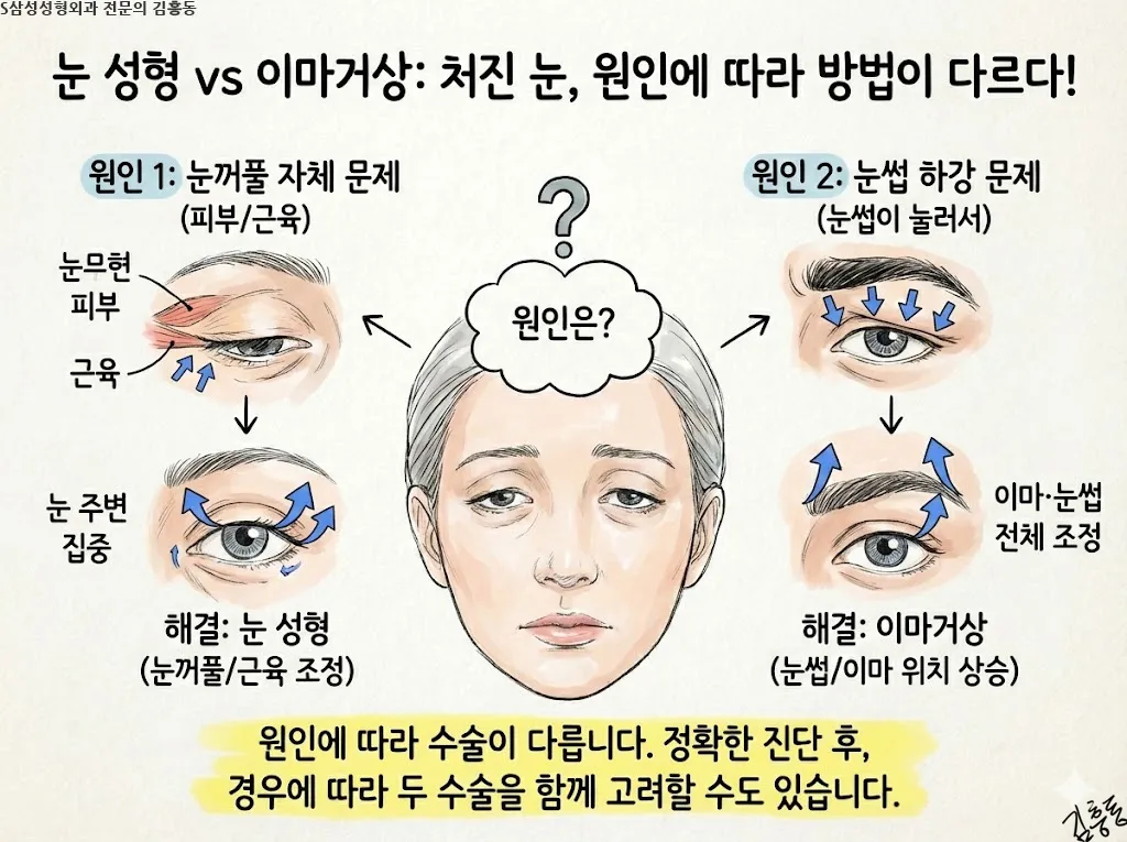 대구안면거상은 무엇을 당기는 수술인가 — 피부와 깊은층의 역할 구분