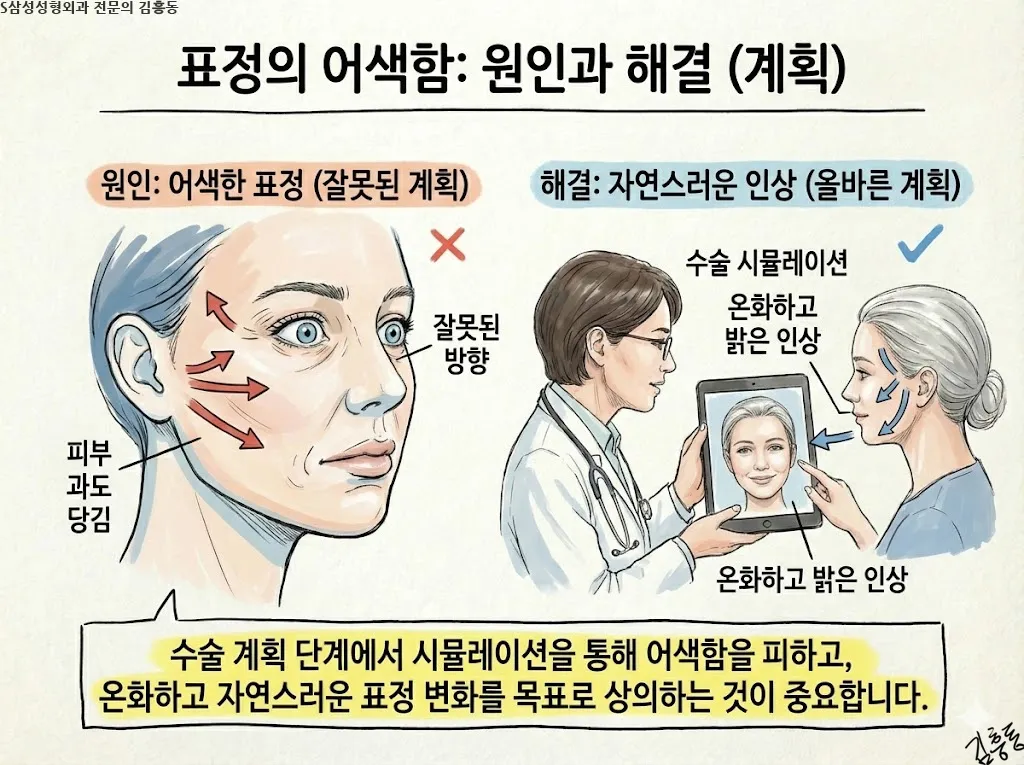 대구안면거상은 무엇을 당기는 수술인가 — 피부와 깊은층의 역할 구분