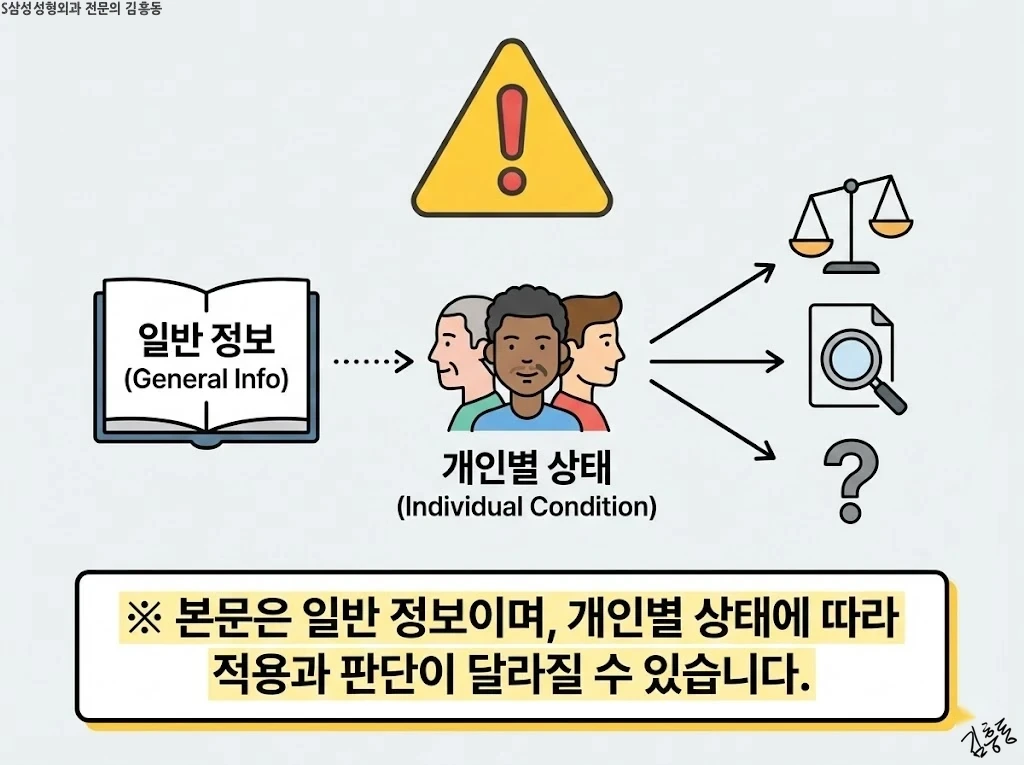 개인차 안내 문구 강조