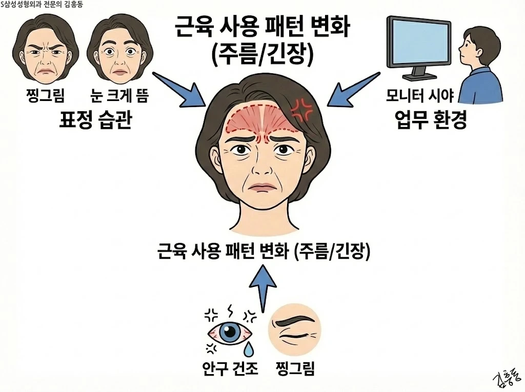 생활 습관과 근육 사용 패턴의 관계