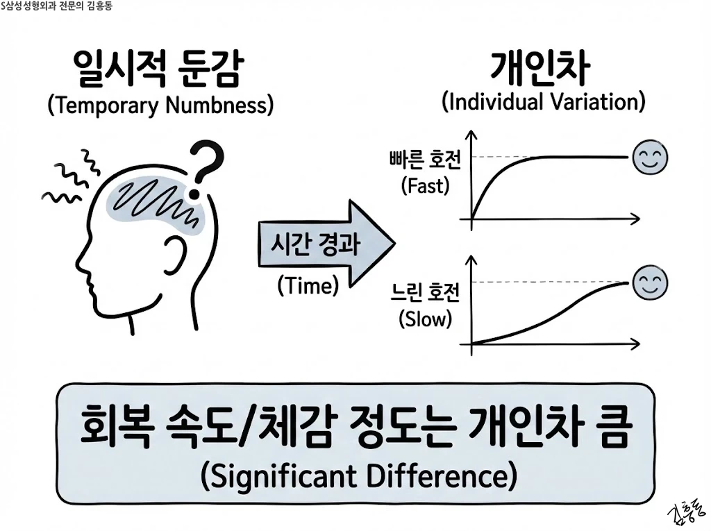 감각 변화는 개인차가 크다는 설명