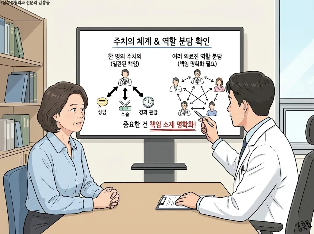주치의와 역할 분담을 확인하는 상담 장면