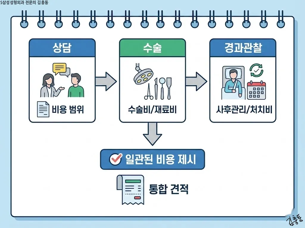 진료 흐름에 맞춘 비용 구성 메모