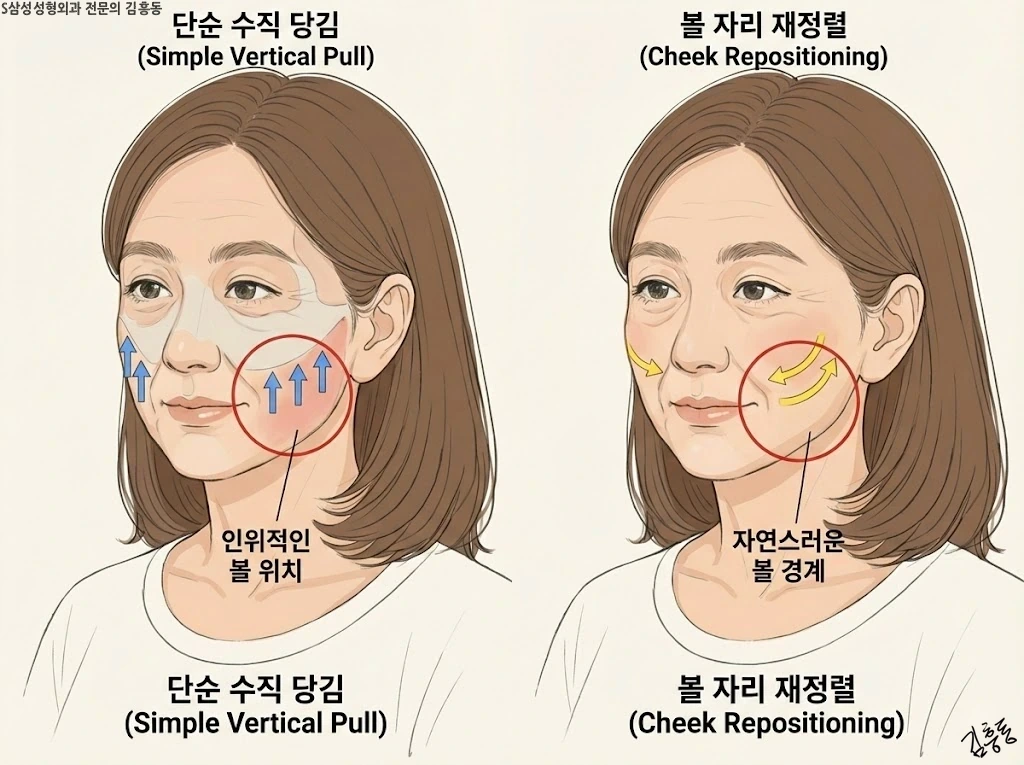 리프팅 방향에 따른 볼 경계 변화