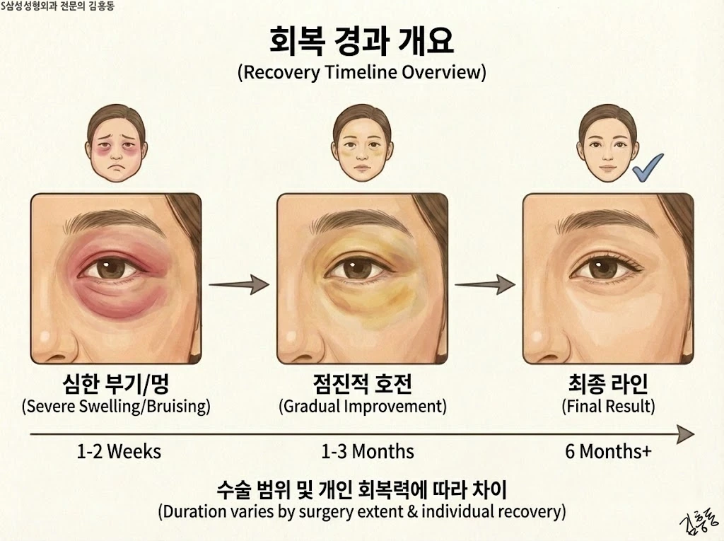 회복 경과(초기-중기-안정화) 개요
