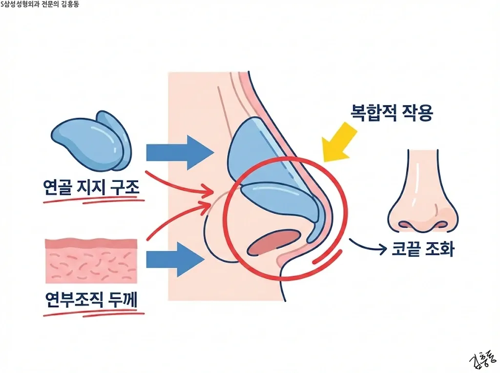 콧볼 너비의 구조적 원인 개요