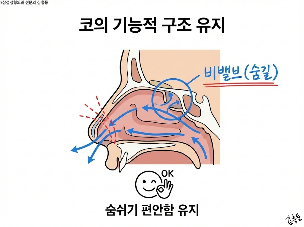 코의 기능적 구조 유지