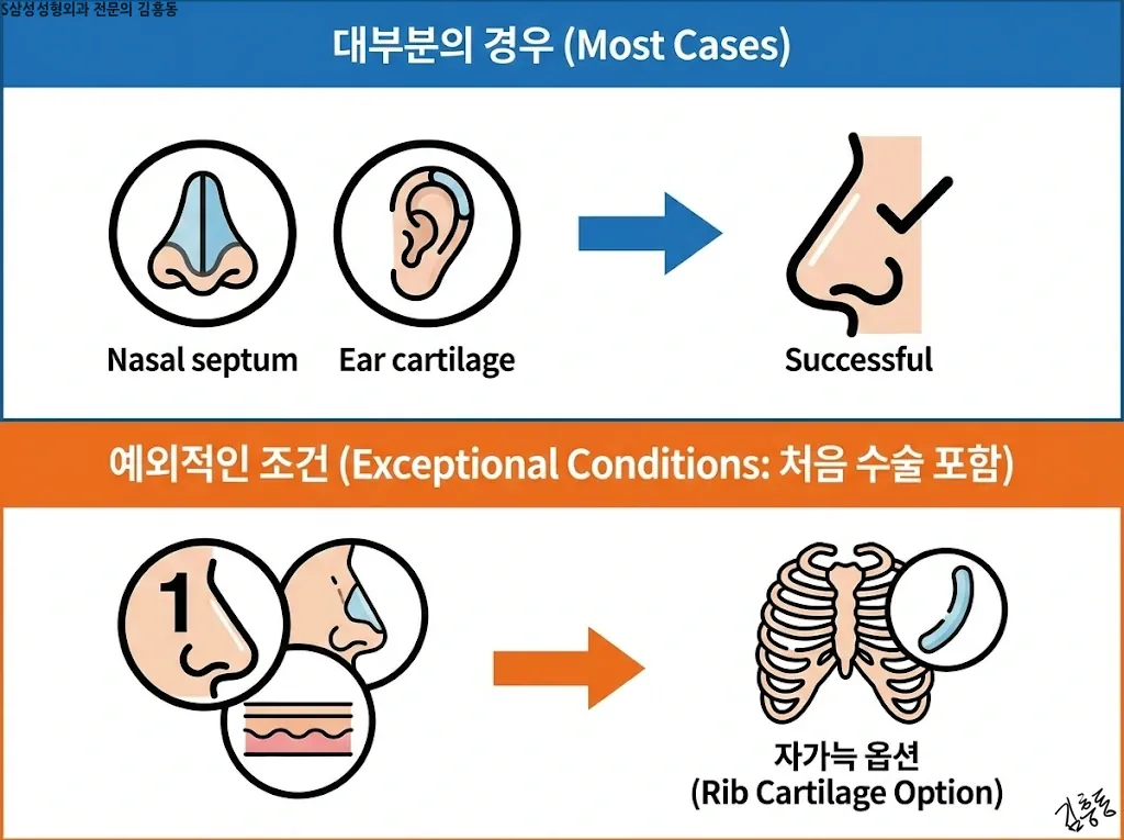 기본 연골로 충분한 경우와 예외