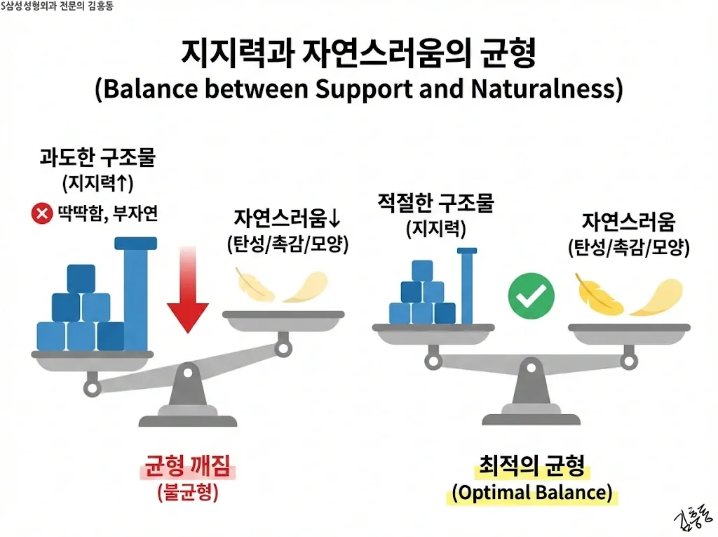 지지력과 자연스러움의 균형