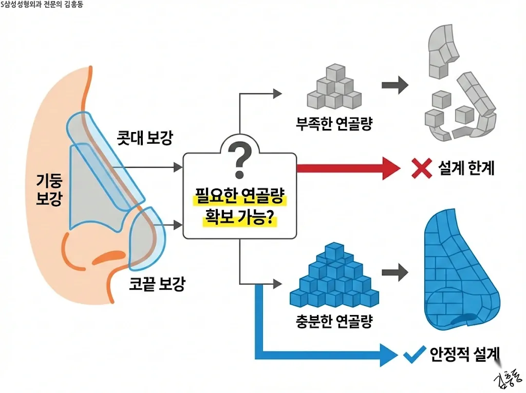 코성형에서 연골량이 중요한 이유